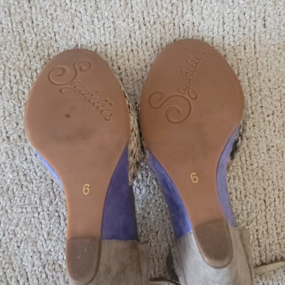 Seychelles Wedge Heels-Suede & Snakeskin - Picture 3 of 4